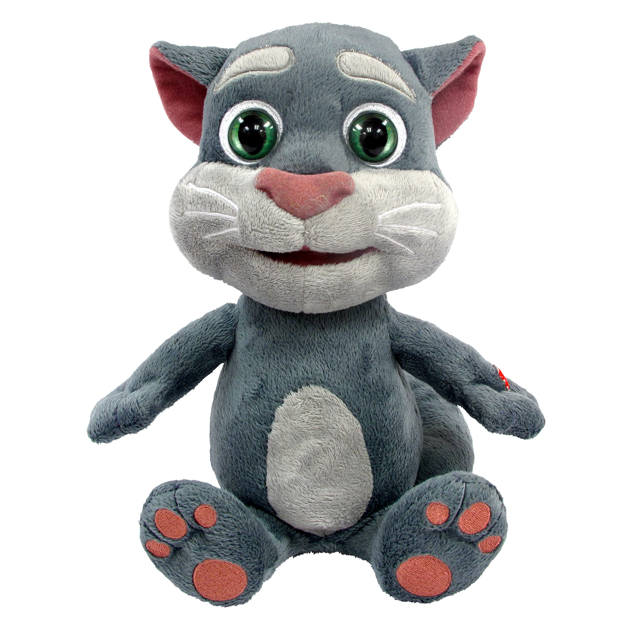 Relsy Talking Tom 12-inch plush face close-up with inviting talkback feature