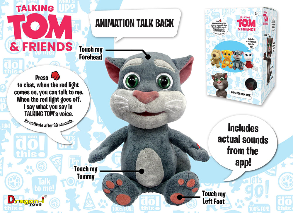 Relsy Talking Tom plush soft polyester material for gentle hugs
