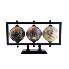 RELY+ three-globes desktop set displays stylish multi-globe decor for a modern office