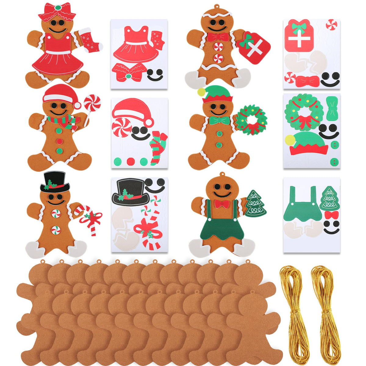 Remagr gingerbread kit packaging shown with colorful pieces for festive crafting.