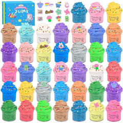 Remethsu 38-pack butter slime kit in vibrant colors for creative play.