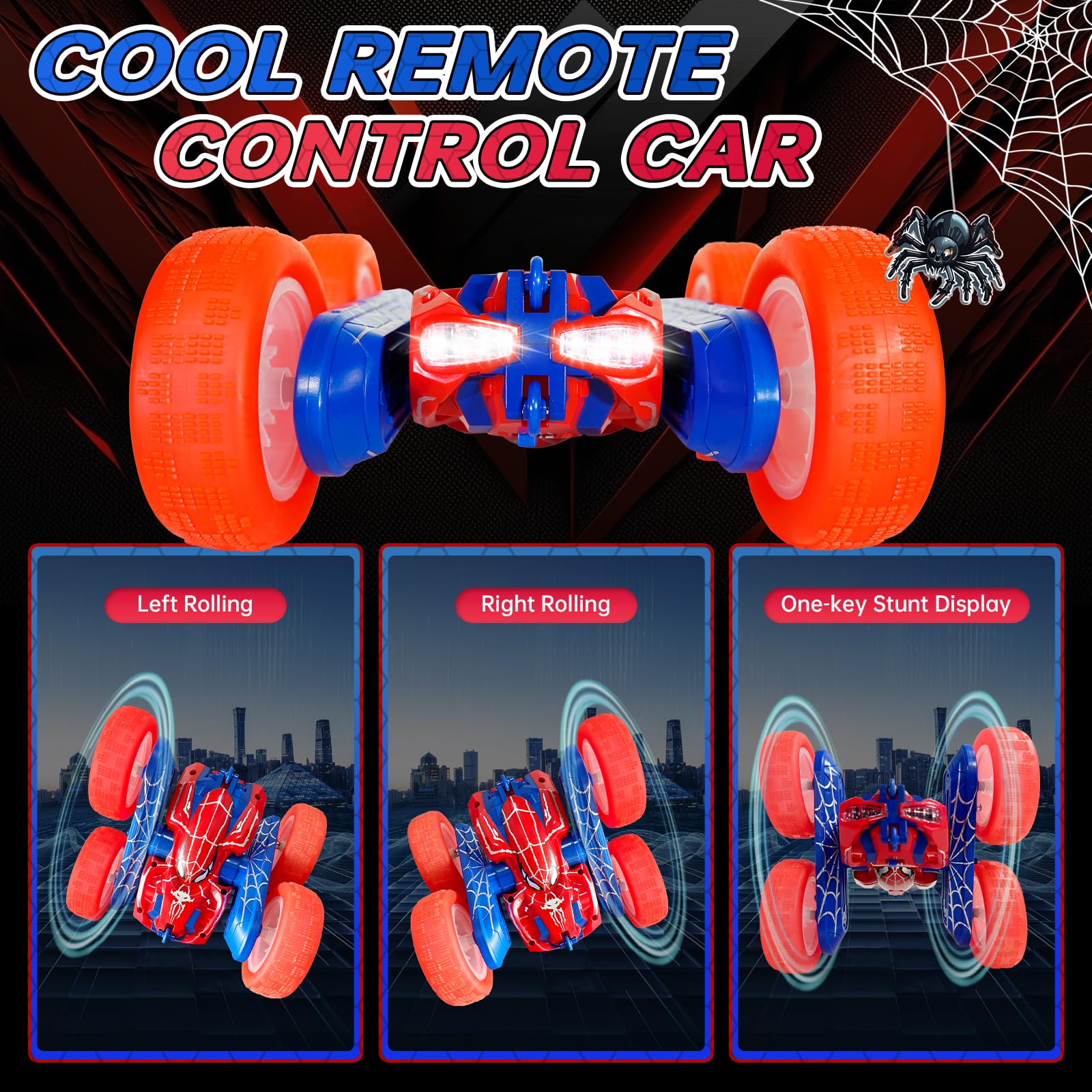 Remote Control Car includes spare tires for easy maintenance.