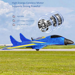 Remote Control Plane blue side view highlighting lightweight EPP foam body