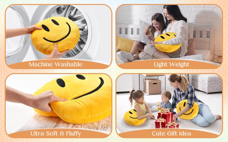 RENAMB Smiley Face Pillow makes a fun party favor and gift.
