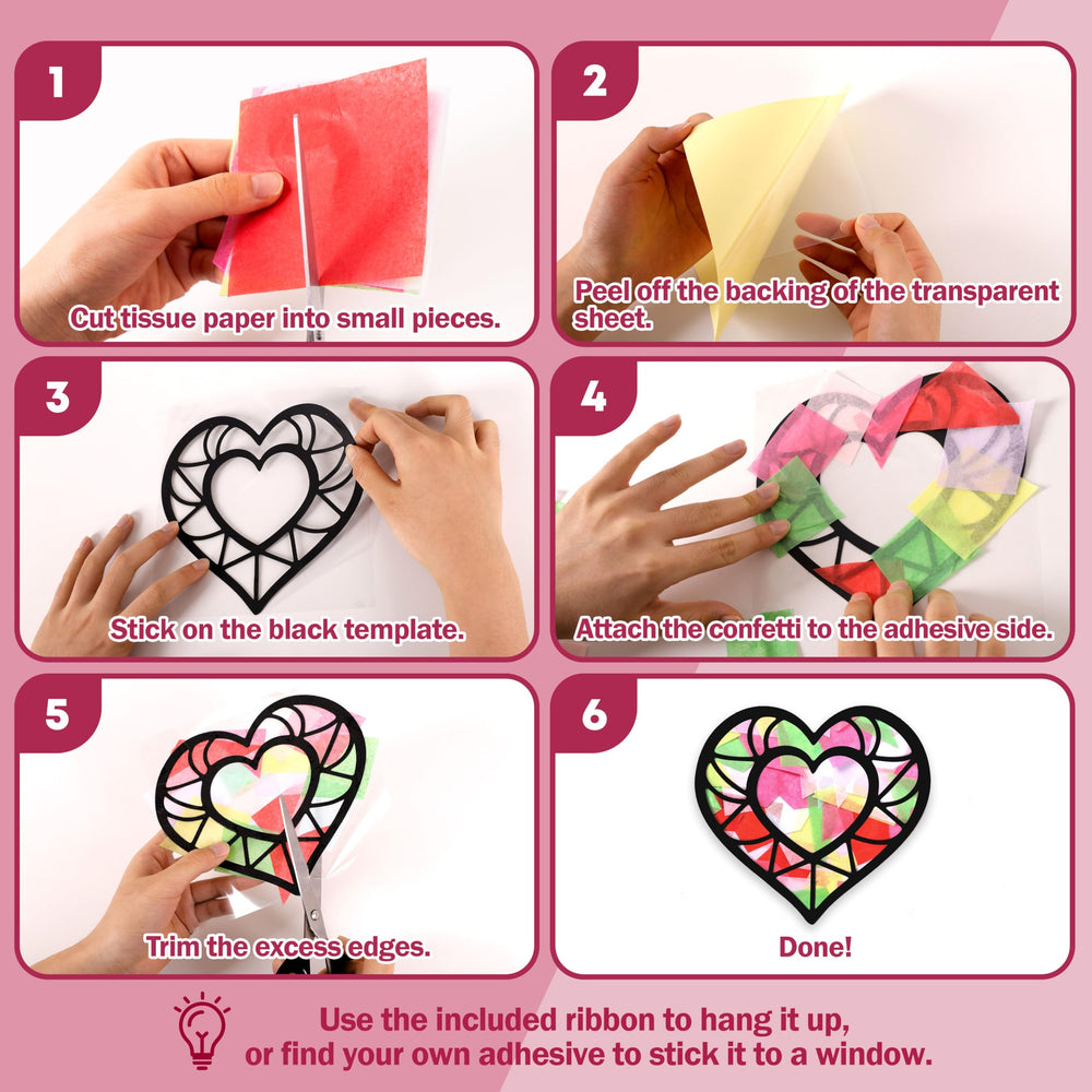 Renbuzhu ribbon rolls add color accents to final suncatchers.