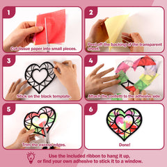 Renbuzhu ribbon rolls add color accents to final suncatchers.