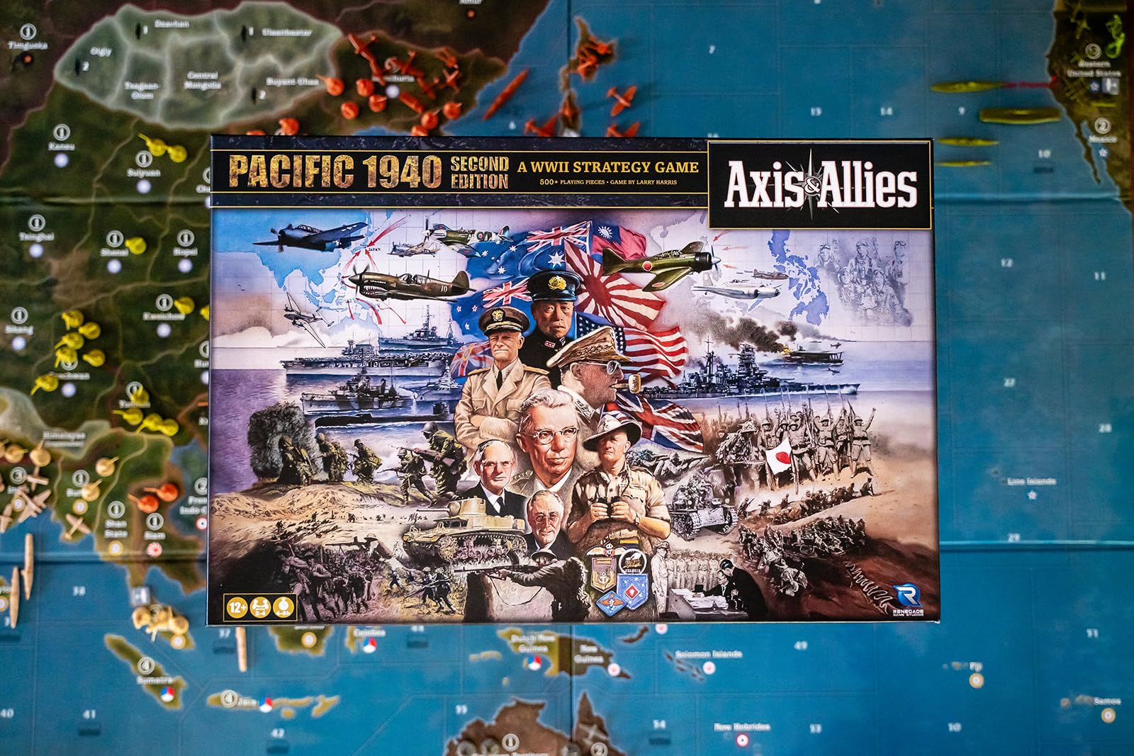 Renegade Axis & Allies 1940 Pacific rulebook outlines setup and core rules