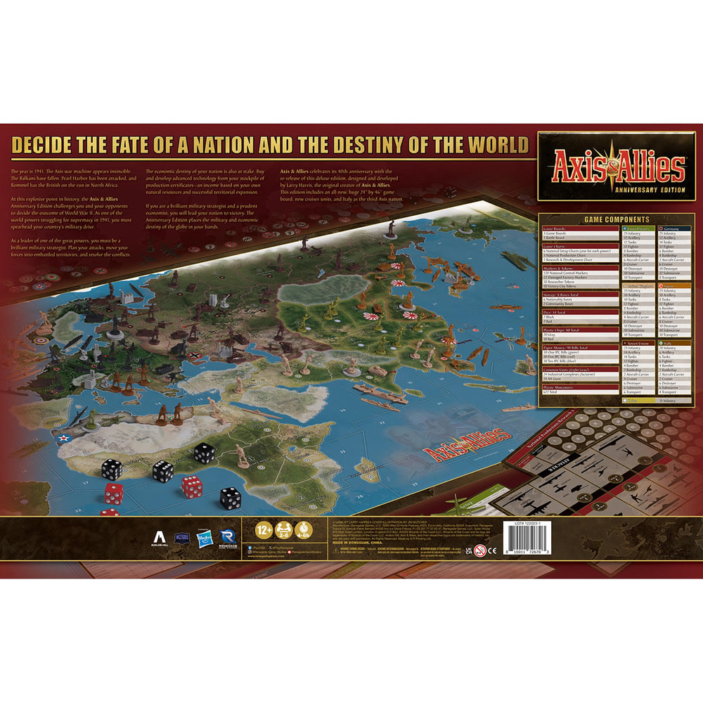 Renegade Axis & Allies Anniversary plastic miniatures, over 600 figures for immersive world war recreation.