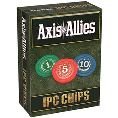 Renegade Axis & Allies IPC chips with weighted denominations for precise resource tracking.