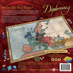 Renegade Diplomacy wooden meeples showcase fleets and armies during tense negotiations.