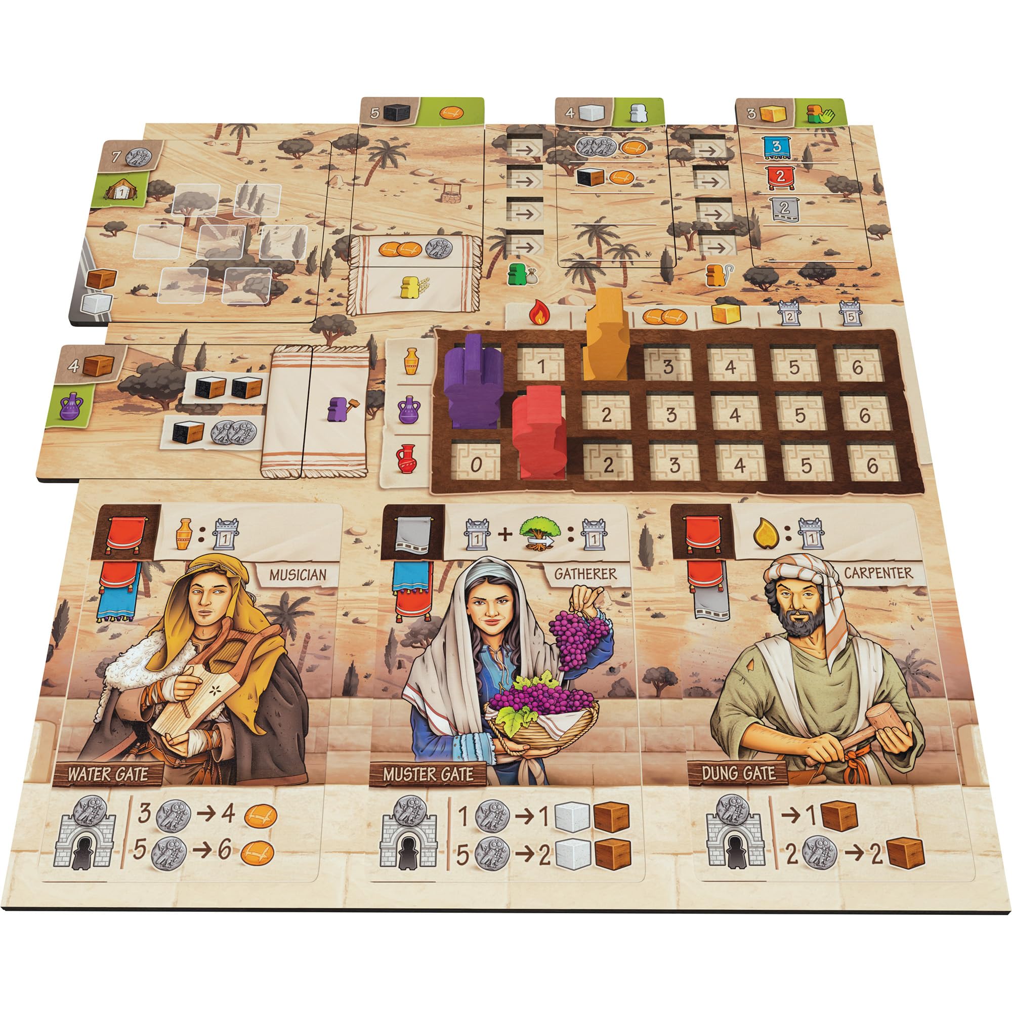 Renegade Ezra and Nehemiah pieces show city walls and towers for immersive setup.
