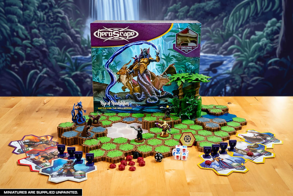 Renegade Game Studios Heroscape exclusive miniatures ready for painting and display.
