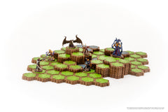 Renegade Game Studios Heroscape Wellspring water tiles bring unique terrain effects.