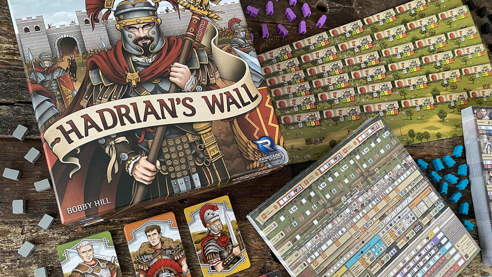 Renegade Hadrian's Wall rulebook outlines setup and scoring guidance.