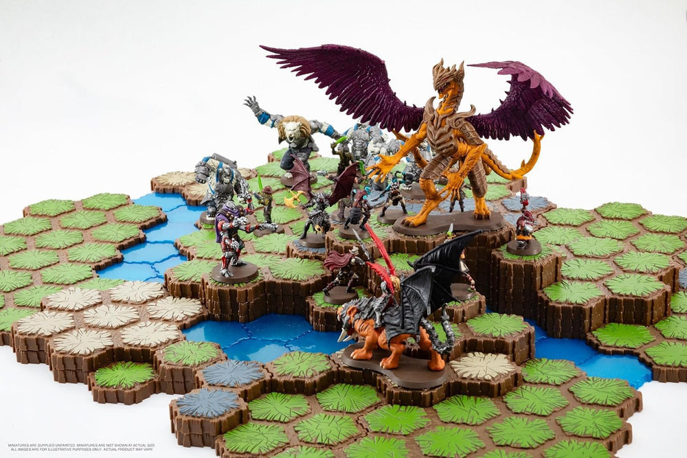 Two-player Heroscape setup for quick, competitive duels