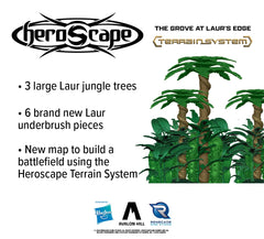 Renegade Heroscape Grove Laur's Edge battlefield layout enables quick setup and repeatable skirmishes.