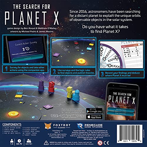 Renegade Planet X companion app scans showing clues for object locations.