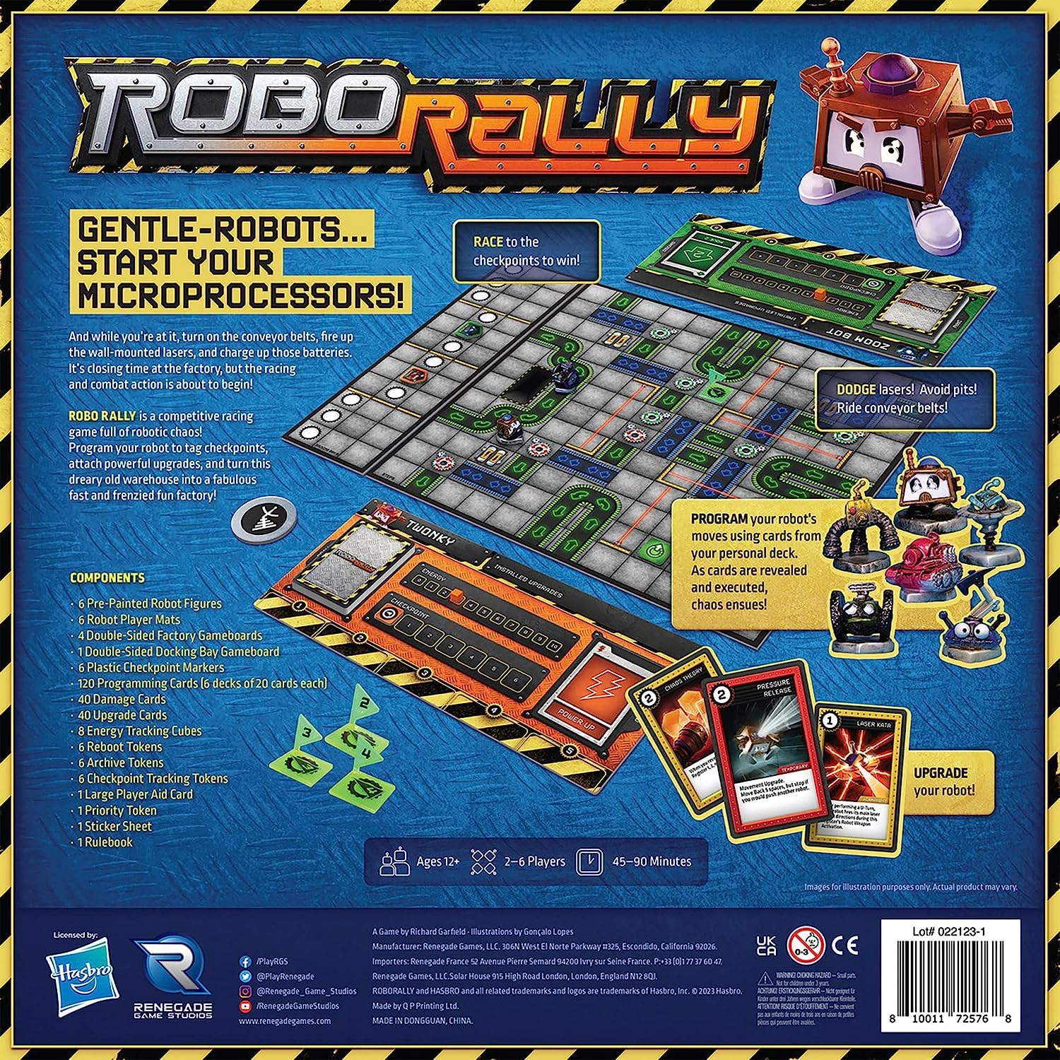 Renegade Robo Rally checkpoint map board showing race routes and obstacles
