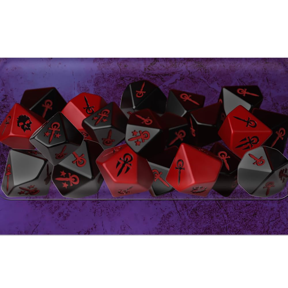 Renegade VTM dice set 5e embossed details highlight craftsmanship