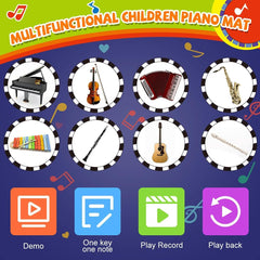 RenFox mat highlights eight instruments and seven melodies for musical play