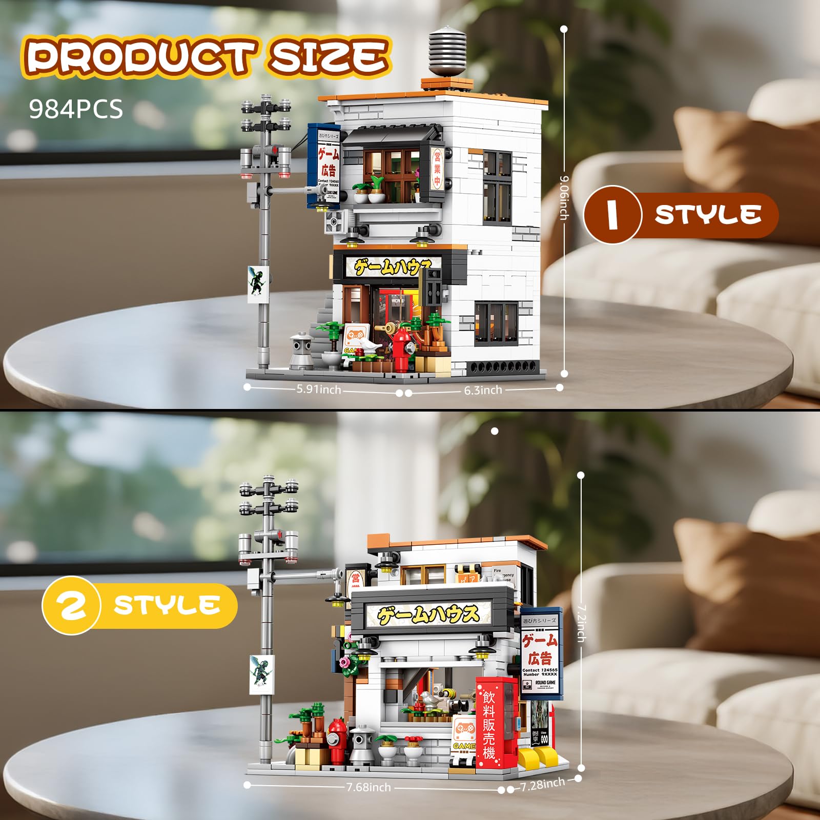 Reobrix arcade machines and posters detail authentic gaming shop vibe