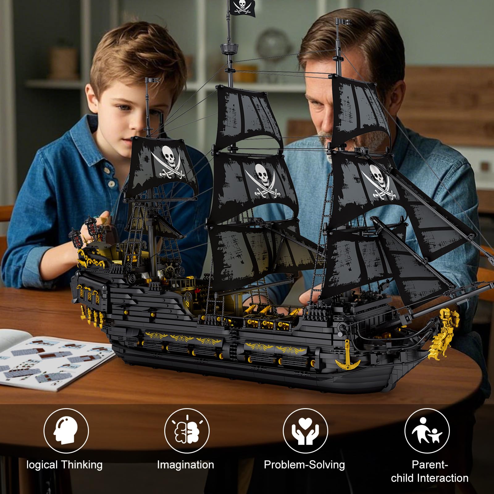 Reobrix Black Pearl display stand makes night showcasing easy.