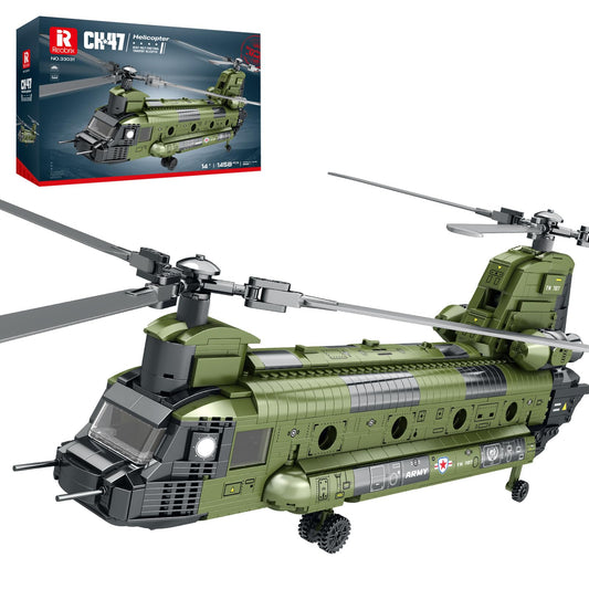 Reobrix CH-47 cockpit detail showcases realistic controls for immersive building.