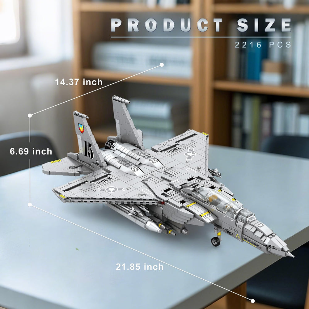Reobrix F-15E retractable landing gear adds realism to diorama setups.