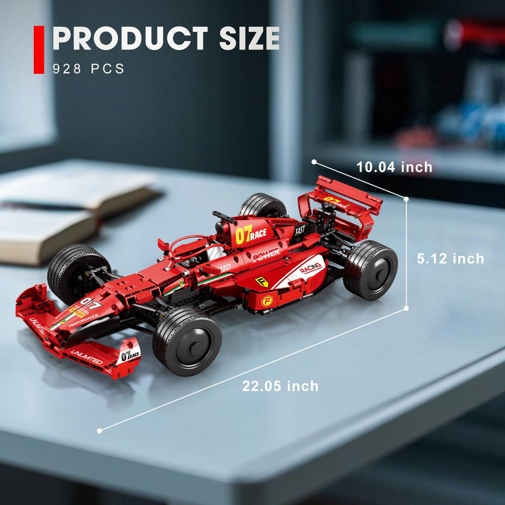 Reobrix F1 1:8 scale model frame reveals aerodynamic body and decals.
