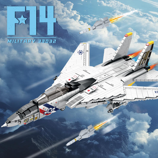 Reobrix F-14 jet movable wings demonstrate dynamic realism during display
