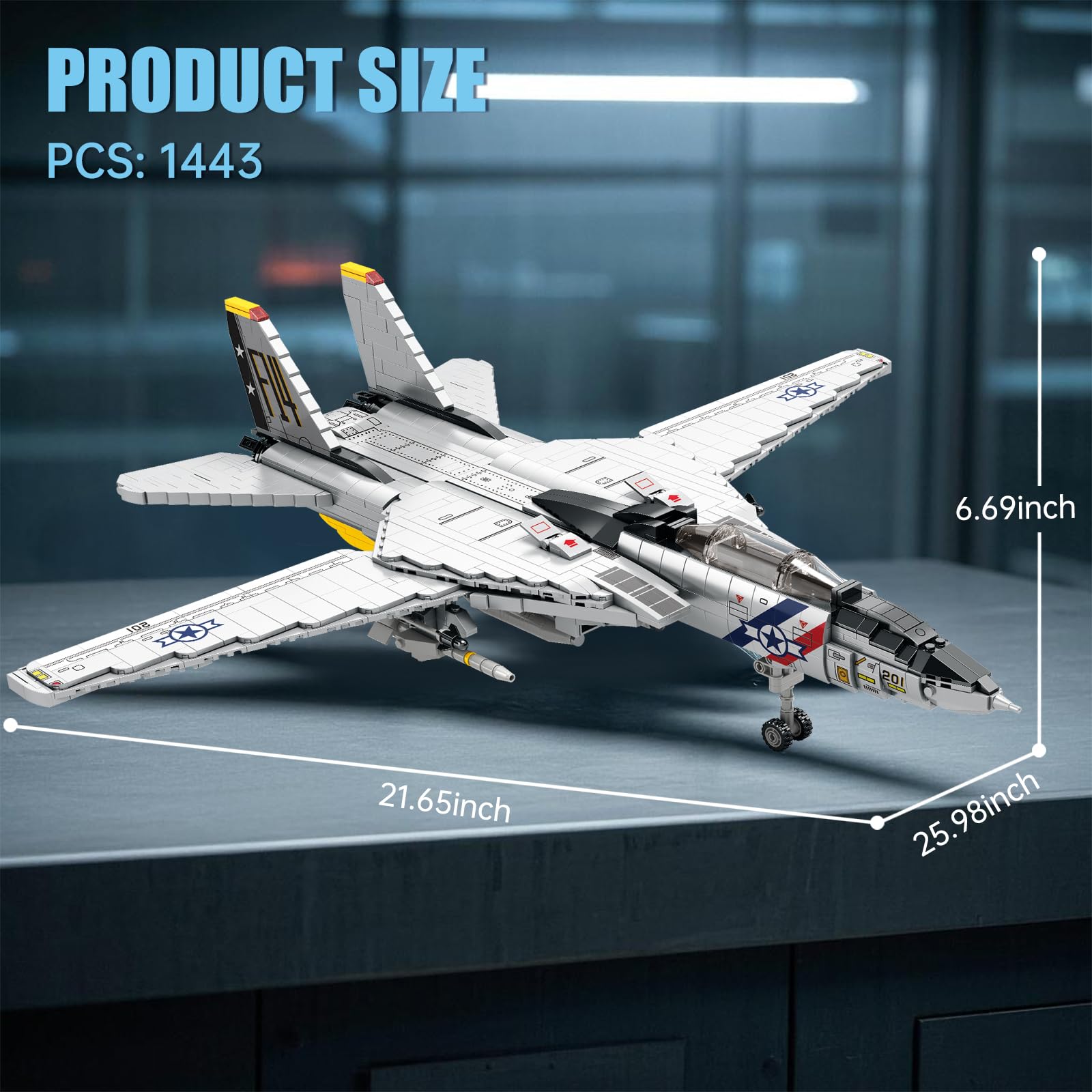 Reobrix F-14 jet pulley system adds lifelike take-off motion