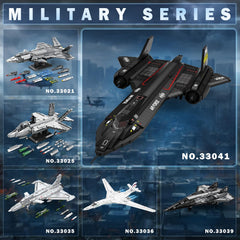 Completely assembled Reobrix SR-71 Blackbird desktop art and display piece.