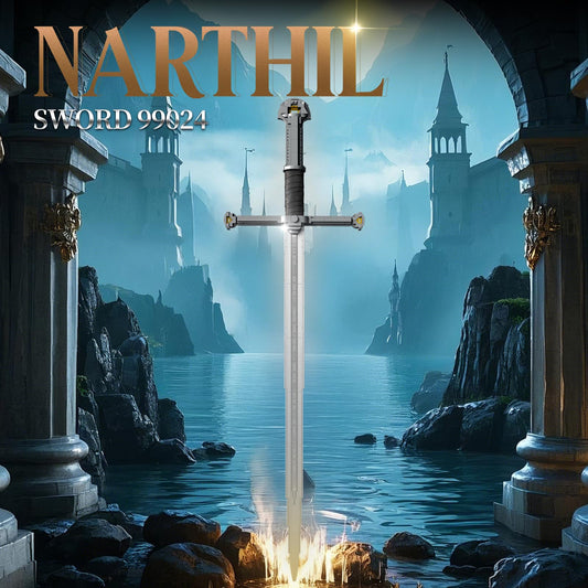 Reobrix Narthil sword with intricate hilt detail, ideal for cosplay displays.