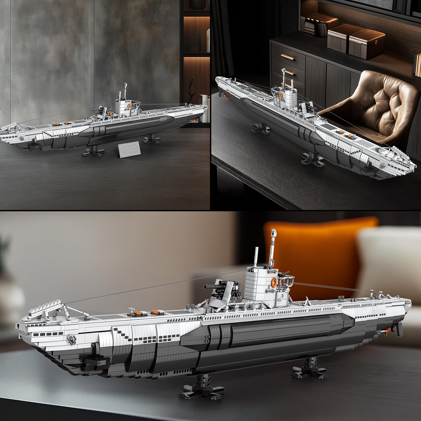 Reobrix U-Boat Submarine bricks-pile showing high-quality pieces