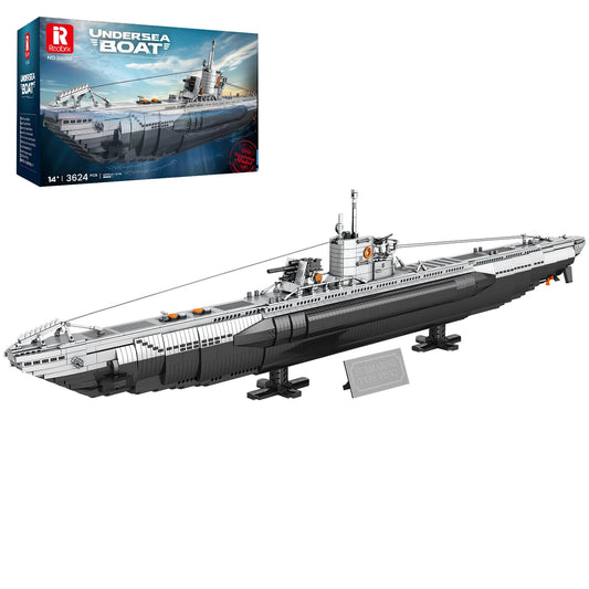 Reobrix U-Boat Submarine building set deck-detail for authentic display