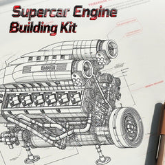 Reobrix V12 engine model display ready collection on desk or shelf