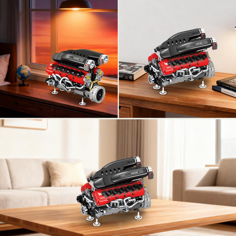 Reobrix V12 engine model gift pack ideal for car lovers and collectors