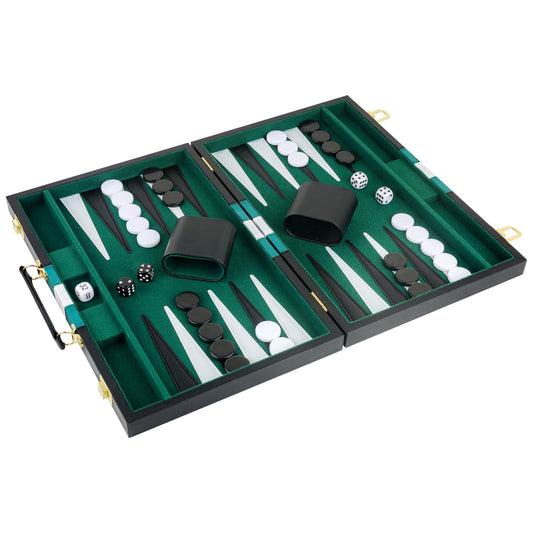 RERIVER backgammon green velvet playing field for smooth play.
