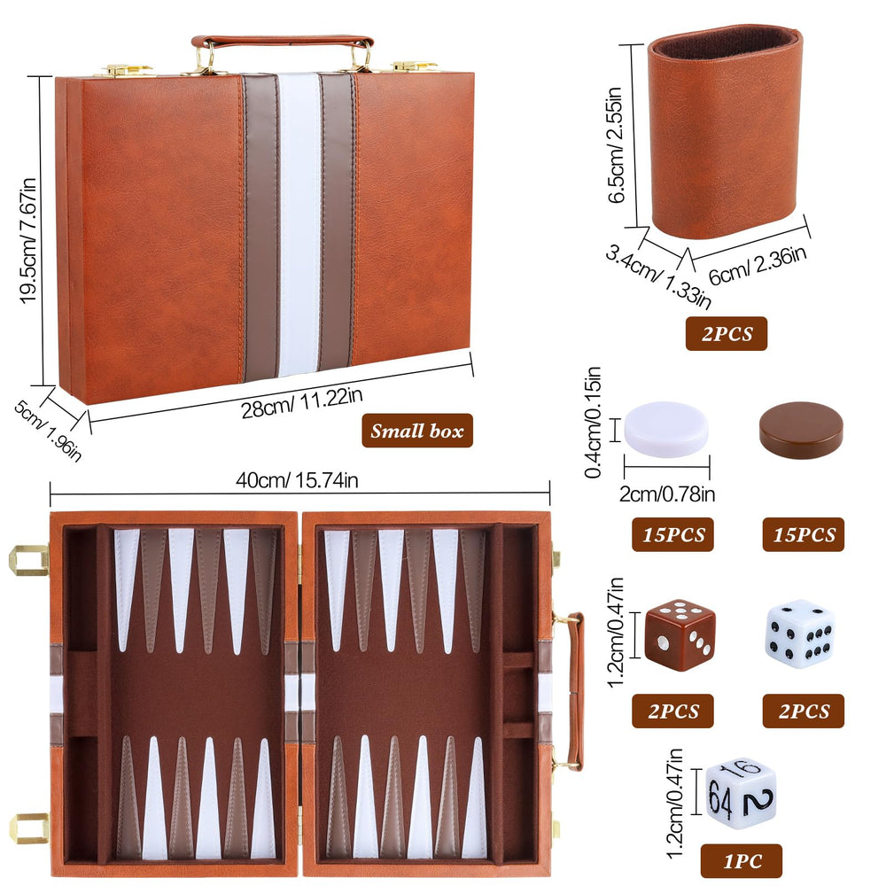 RERIVER Backgammon Set velvet playing field for smooth moves