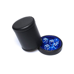 RERIVER dice cup side view shows stable straight-walled design for comfortable handling.