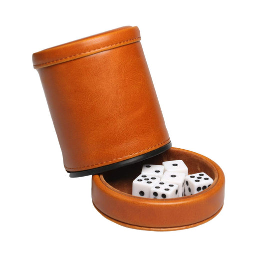 RERIVER dice cup includes six dice for immediate family games.