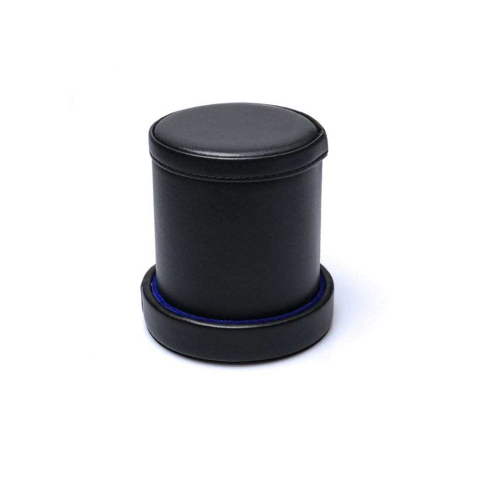 RERIVER dice cup top view highlights lid alignment for quick setup.