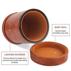 RERIVER dice cup interior with velvet lining muffling shaking sounds