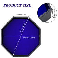 RERIVER octagon-shaped tray keeps dice contained during fast rounds.