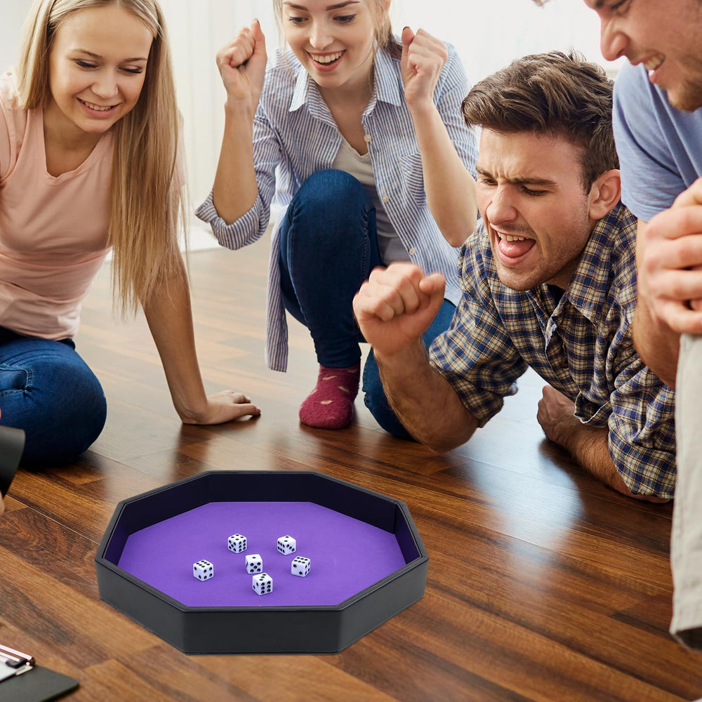 RERIVER dice tray easy-clean PU leather surface for quick setup