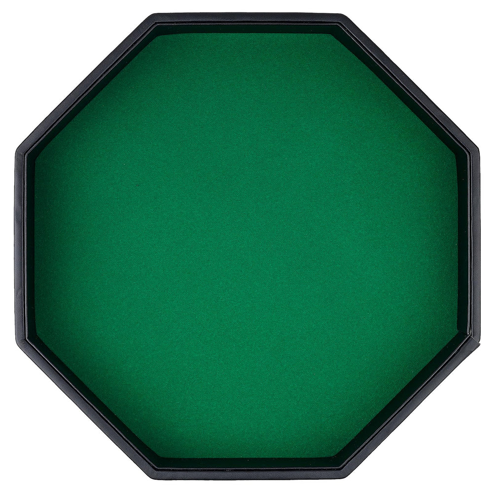 RERIVER dice tray with green felt inside reduces noise and improves rolling