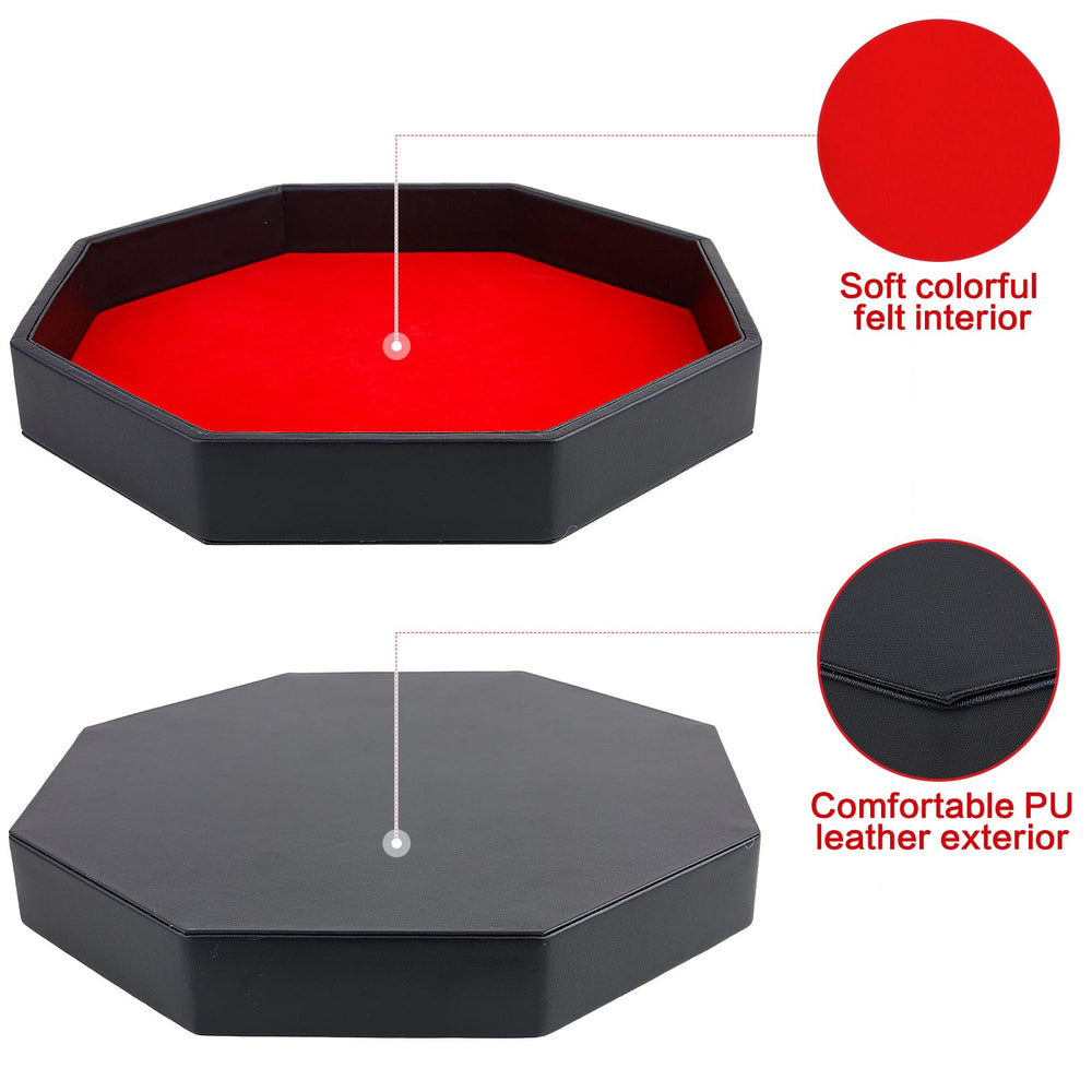 RERIVER dice tray interior felt lining dampens dice noise for quiet sessions