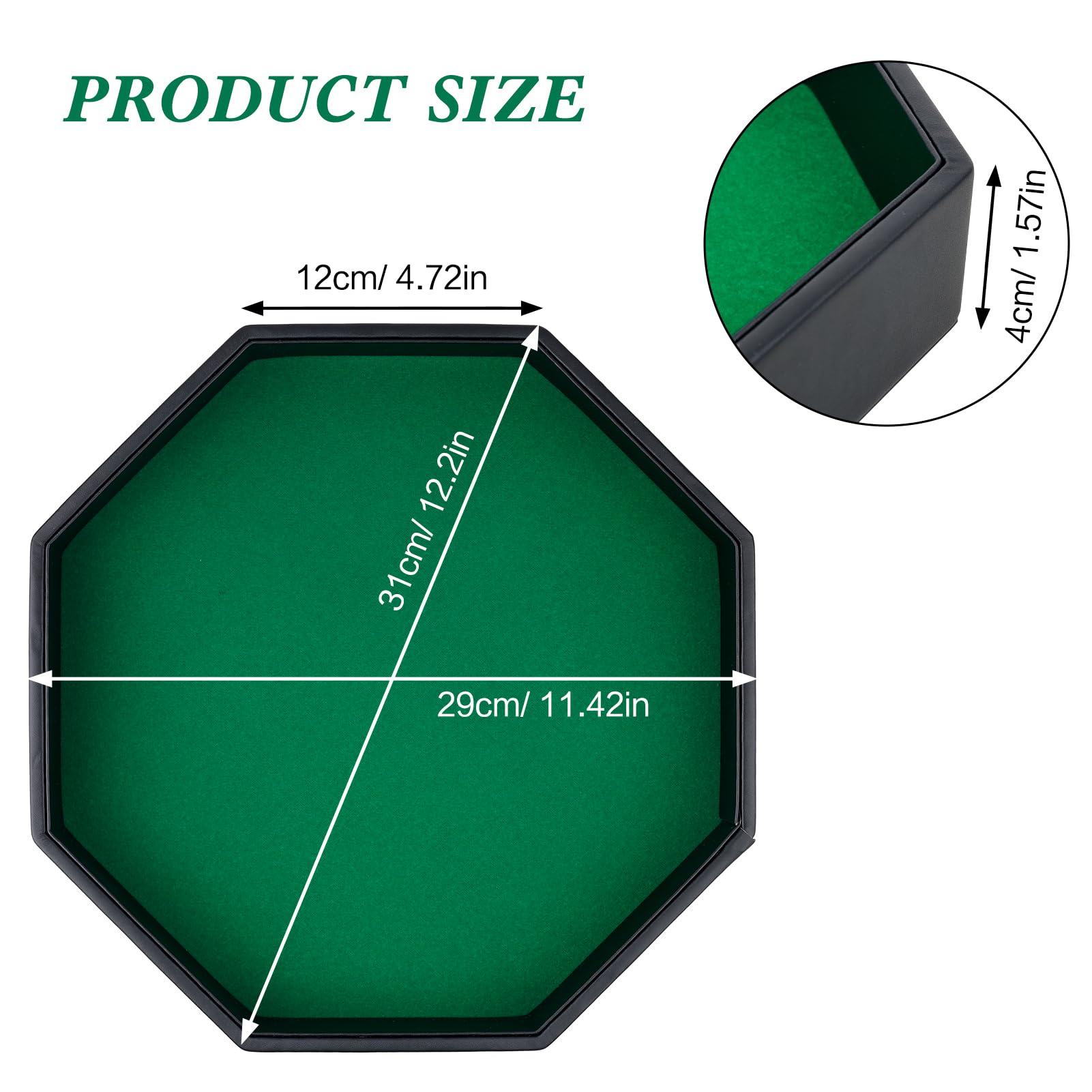 RERIVER octagon design keeps dice contained during gameplay