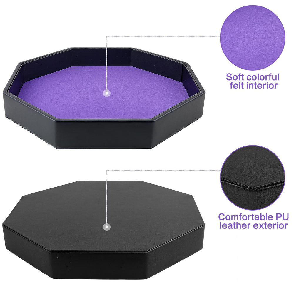 RERIVER dice tray octagonal design aids organized rolling during sessions