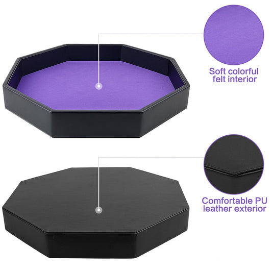 RERIVER dice tray octagonal design aids organized rolling during sessions